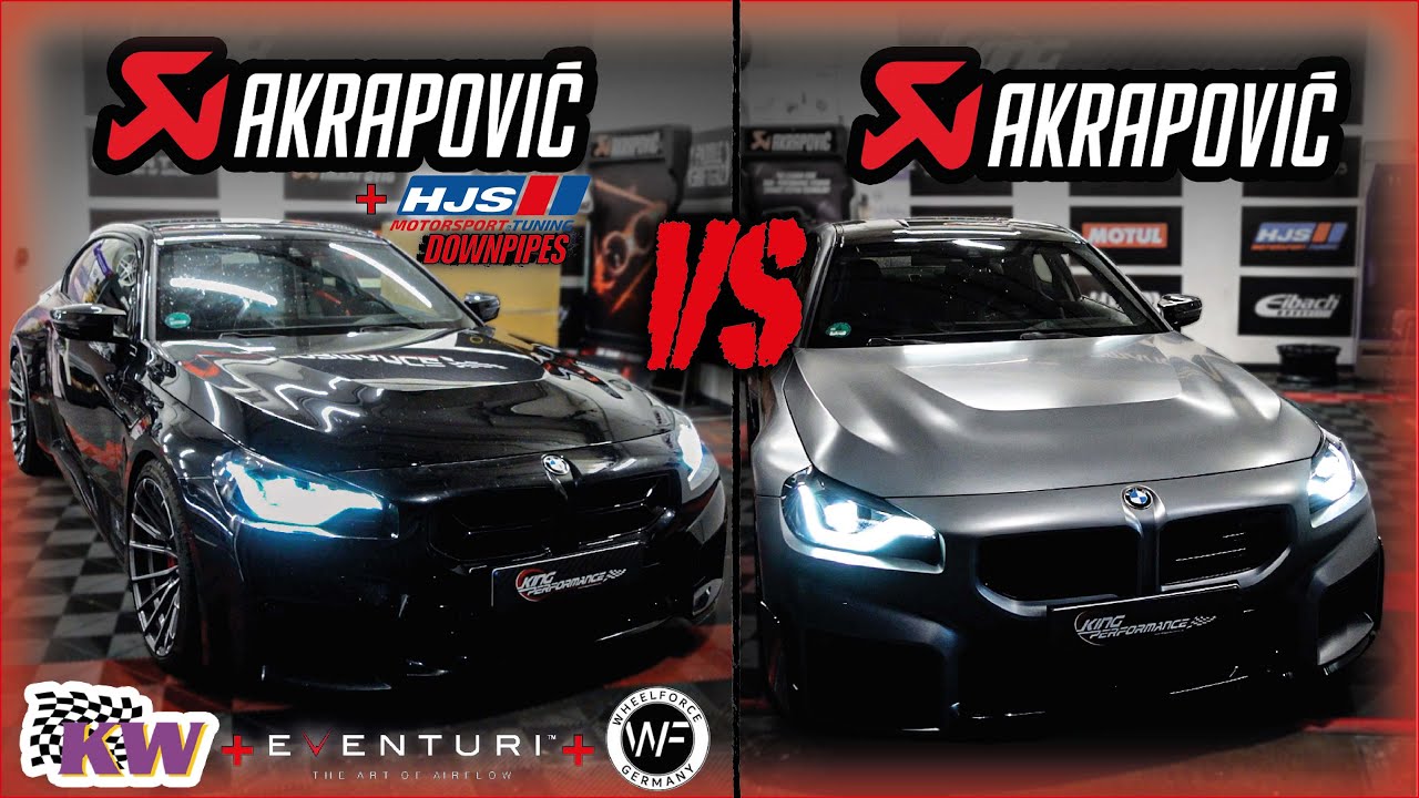 SOUNDVERGLEICH zwischen nur Auspuff VS AKRAPOVIC Auspuff + HJS Downpipes passend für BMW M2 G87