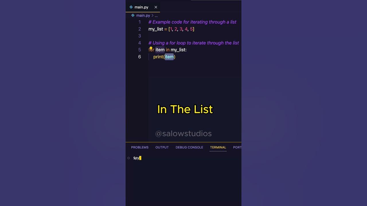 Iterating a list in python #pythoninterviewquestions #pythontutorial # ...