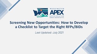 Screening New Opportunities How to Develop a Checklist to Target the Right