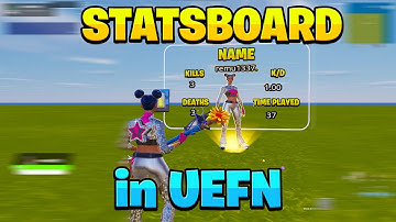 How to create STATS BOARD in Fortnite Creative (UEFN)