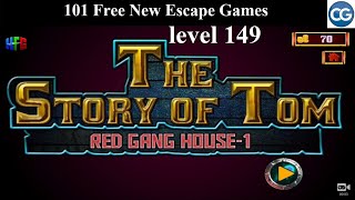 101 Free New Escape Games level 149- The Story of Tom  RED GANG HOUSE 1 - Complete Game screenshot 5