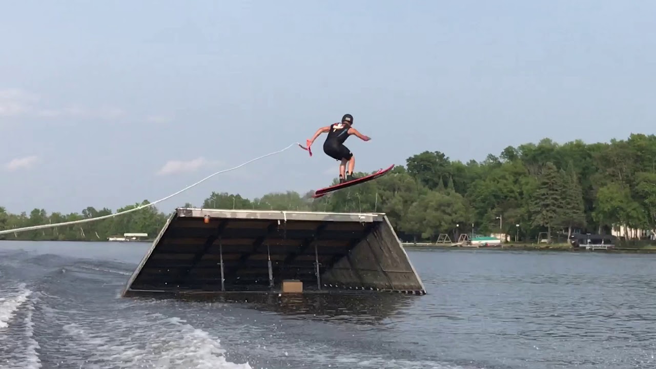 Waterski Jumping helicopter progression!