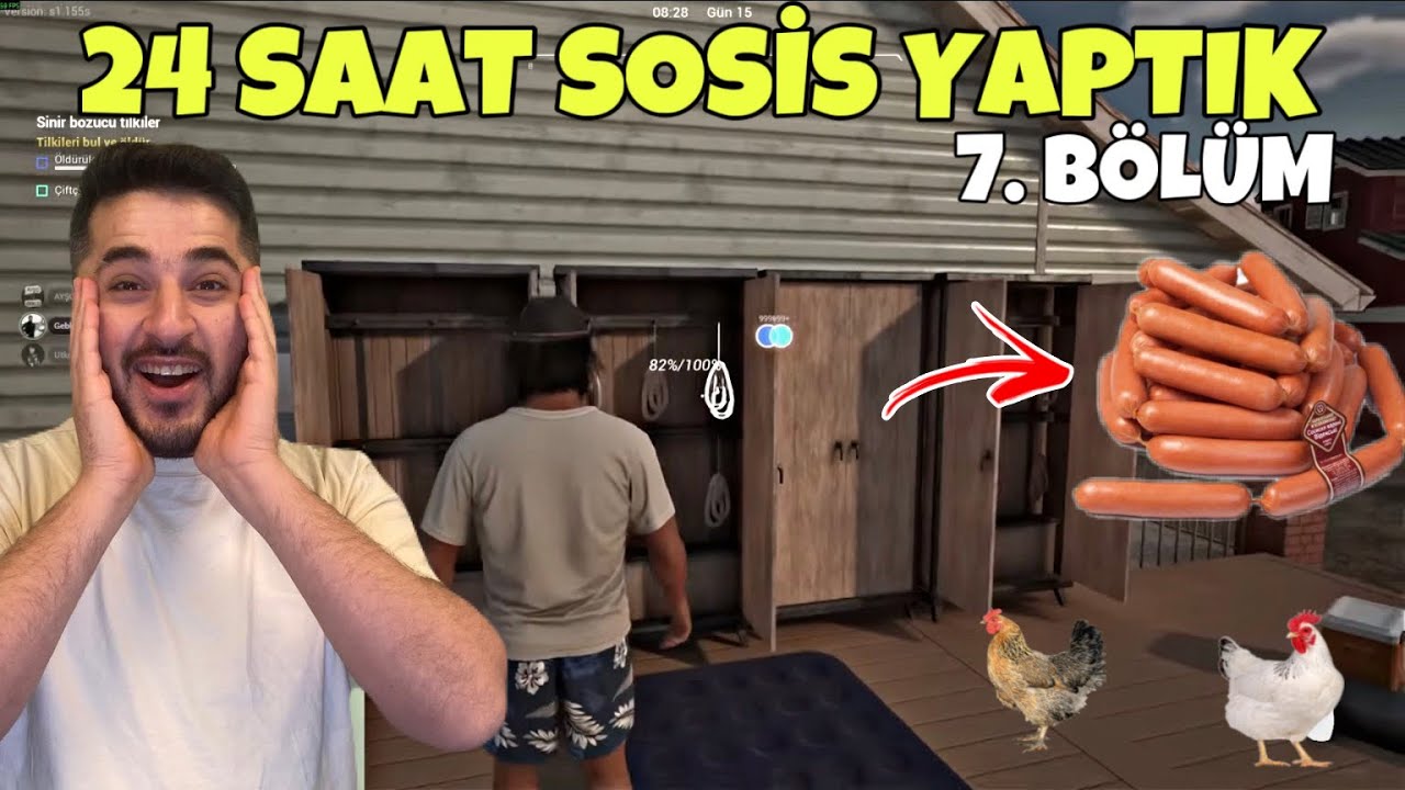 PARA BİTTİ AMA 24 SAAT UYUMADAN SOSİS YAPIP SATTIK! -RANCH SIMILATOR 4.SEZON 7.BÖLÜM