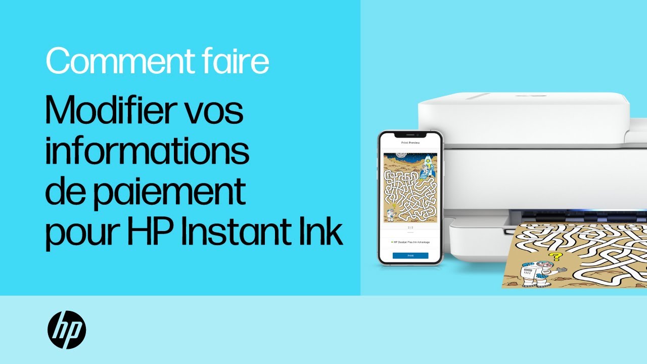 Modifier vos informations de paiement pour HP Instant Ink | Imprimantes HP | HP Support