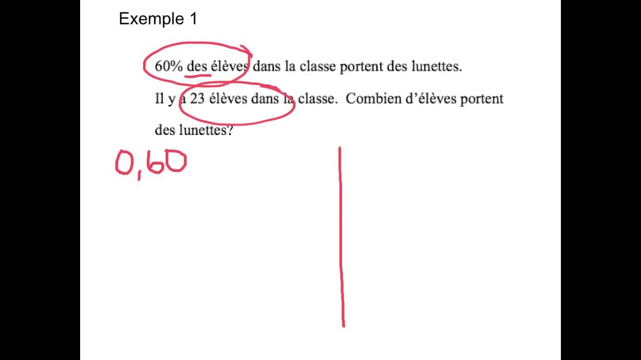 Resolution de probleme pourcentage 1