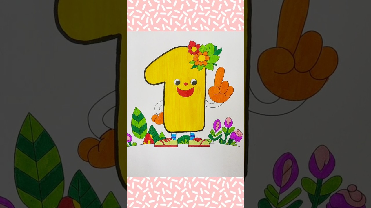 Let's colour the number One. 