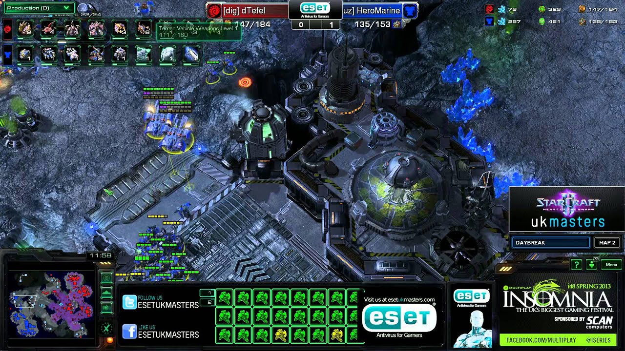 [T] HeroMarine vs [Z] Tefel - ESET UK Masters Season 1 Grand Finals Game 2 of 3