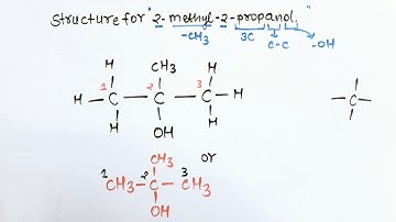 Write the structure for 2-methyl-2-propanol l chemistry l