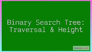 Binary Search Tree Traversal & height in javascript |DSA | #javascript | #data_structures