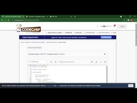 Clean The Sequence || CODECHEF || FIZZ BUZZ || 100% ACCEPTED SOLUTION || CODE LINK IS IN DESCRIPTION
