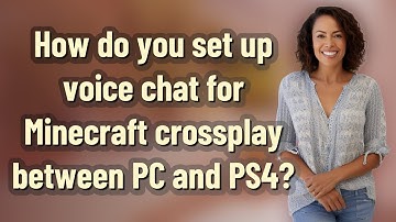 How do you set up voice chat for Minecraft crossplay between PC and PS4?