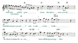 Love Will Keep Us Together ( Bossa ) - Reference ( 🎷 Eb ) Melody &amp; Solo