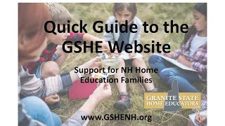 Quick Guide to the GSHE Website