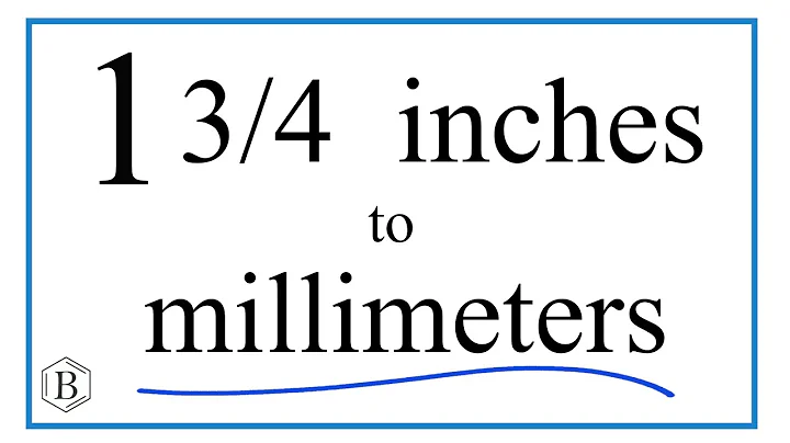 Convert 1 3/4 Inches to Millimeters