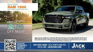 Jeep Wrangler $12,000 Off MSRP and Ram 1500 0% APR | Jack CDJR
