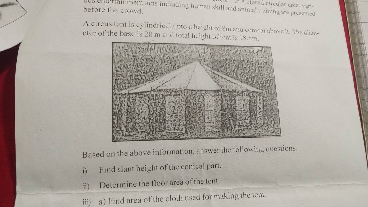 Class 10 Surface Area And Volumes ll Case Study based Question ll PYQ
