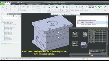 Auto create 2D drawing from import file in Creo