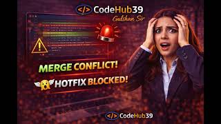 Merge Conflict During Hotfix 😱 | How DevOps Fixes It Safely? (Real Scenario | CodeHub39 #devops #git