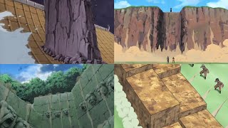 Every Earth Style: Mud Wall Jutsu scenes in Naruto Anime