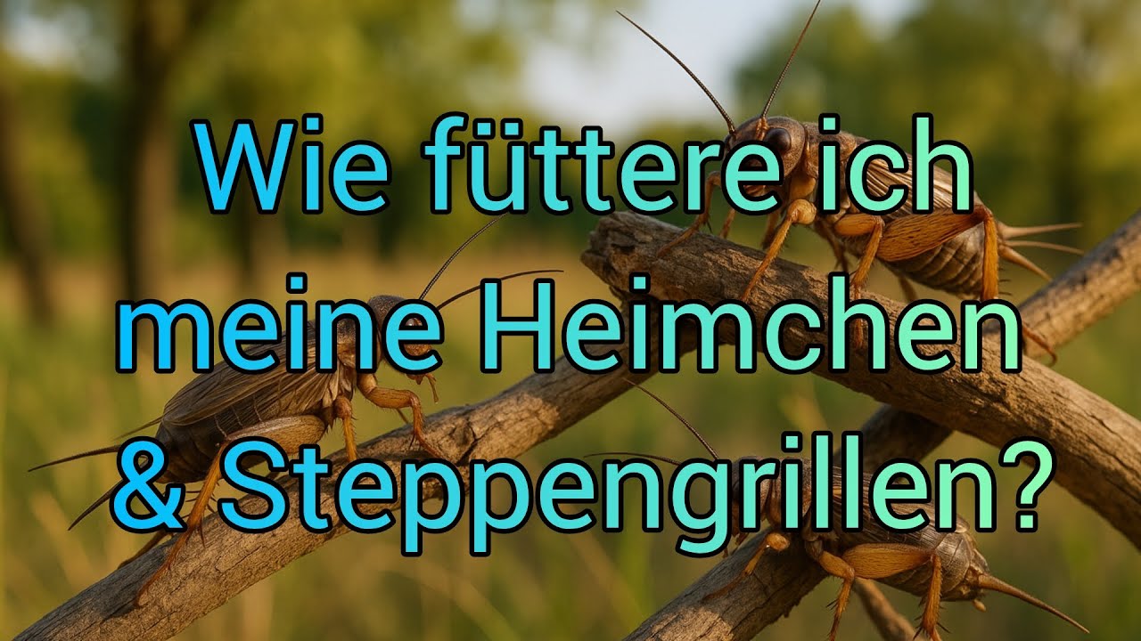 WIE FÜTTERE ICH MEINE HEIMCHEN & STEPPENGRILLEN? (Futtertiere Haltung)