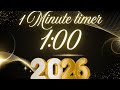1-Minute New Year 2026 Countdown Timer 🎆 | Happy New Year!
