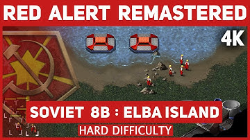 C&C Red Alert Remastered 4K - Soviet Mission 8B Elba Island - Hard Difficulty