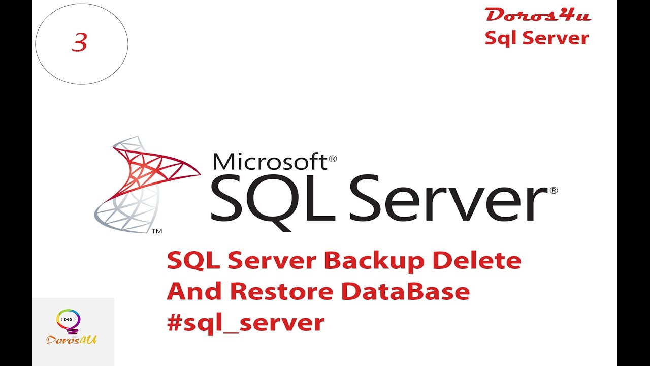 SQL Server Backup Delete And Restore a Datebase - YouTube