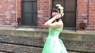 函館　レンタル衣装　初夏を感じる　グリーン色のドレス