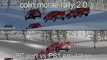 A quick comparison of Colin McRae Rally 2.0 - Windows PC vs SwanStation (PS1 emulator)
