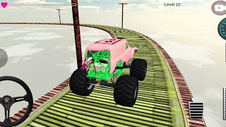 Crazy Monster Bus Stunt Race 2 "Map Volcano" 4x4 Monster Truck Android Gameply #2 screenshot 4