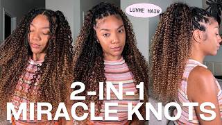 I tried 2-in-1 Crochet Human hair! Straight to Curly ft. LUVME Hair
