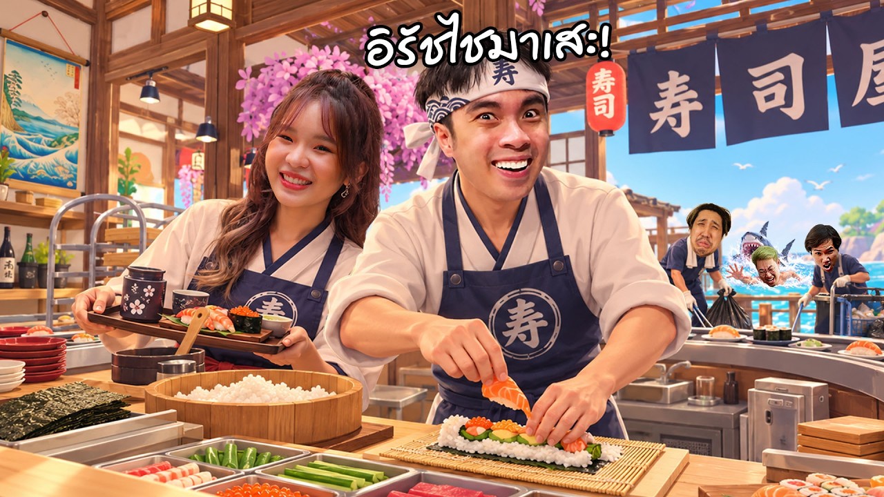 เปิดร้านซูชิริมทะเลกับปายปายและขยะ 3 ชิ้น | Deep Blue Sushi