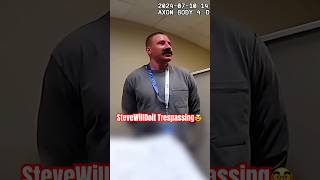 SteveWillDoit gets trespassed at Universal Studios 🎢 #stevewilldoit #police #cops #bodycam