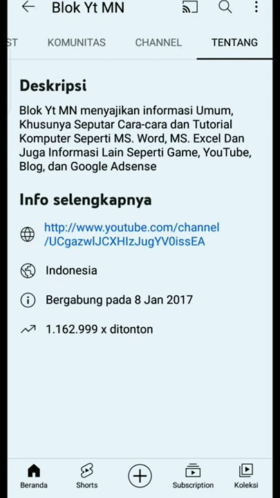 Download lagu Cara melihat link channel YouTube sendiri untuk di share di medsos