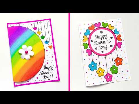 2 Easy Sister's Day Greeting Card | How to make Cute Sister Day Card | Happy Sister's Day Card 2026