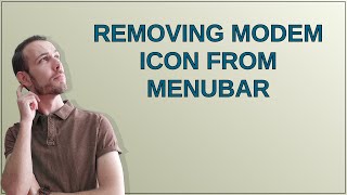 Apple: Removing modem icon from menubar
