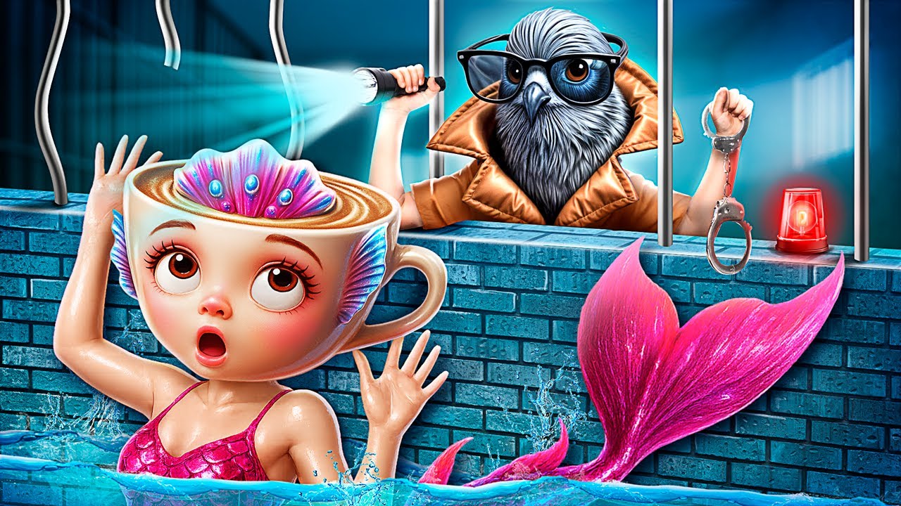 Ballerina Cappuccina proměna ve vězení v mořskou pannu! Italská brainrot proměna!