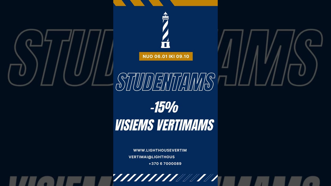 NUOLAIDOS STUDENTAMS | Visiems Vertimams | Lighthouse Vertimai