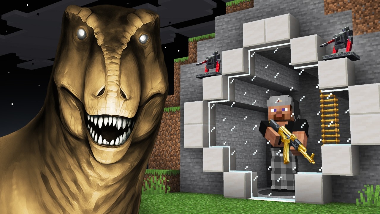 Bunker Blindado VS Dinosaurios de Terror en Minecraft