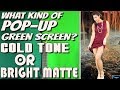 WHAT KIND OF POP-UP GREEN SCREEN | COLD TONE OR BRIGHT MATTE