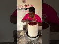 How to cover  moist chocolate and Redvelet with fondant #reels #moistchocolatecake #fondantcake