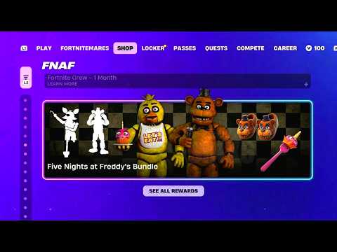 FNAF ALL Emotes & Skins Official Early Reveal - Fortnite