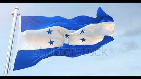 Honduras Flag Waving loop 4K