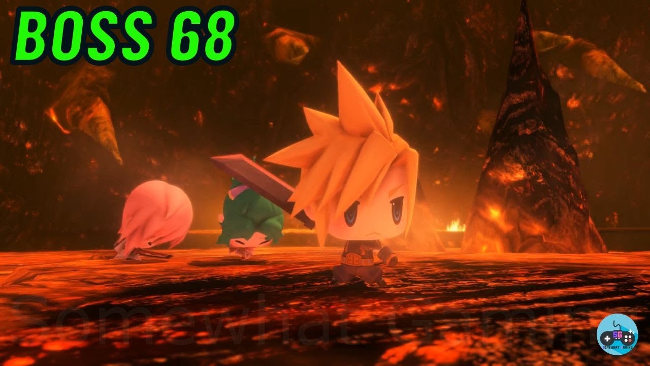 World of Final Fantasy Maxima - Iron Muscles Boss vs Cloud Lightning Terra