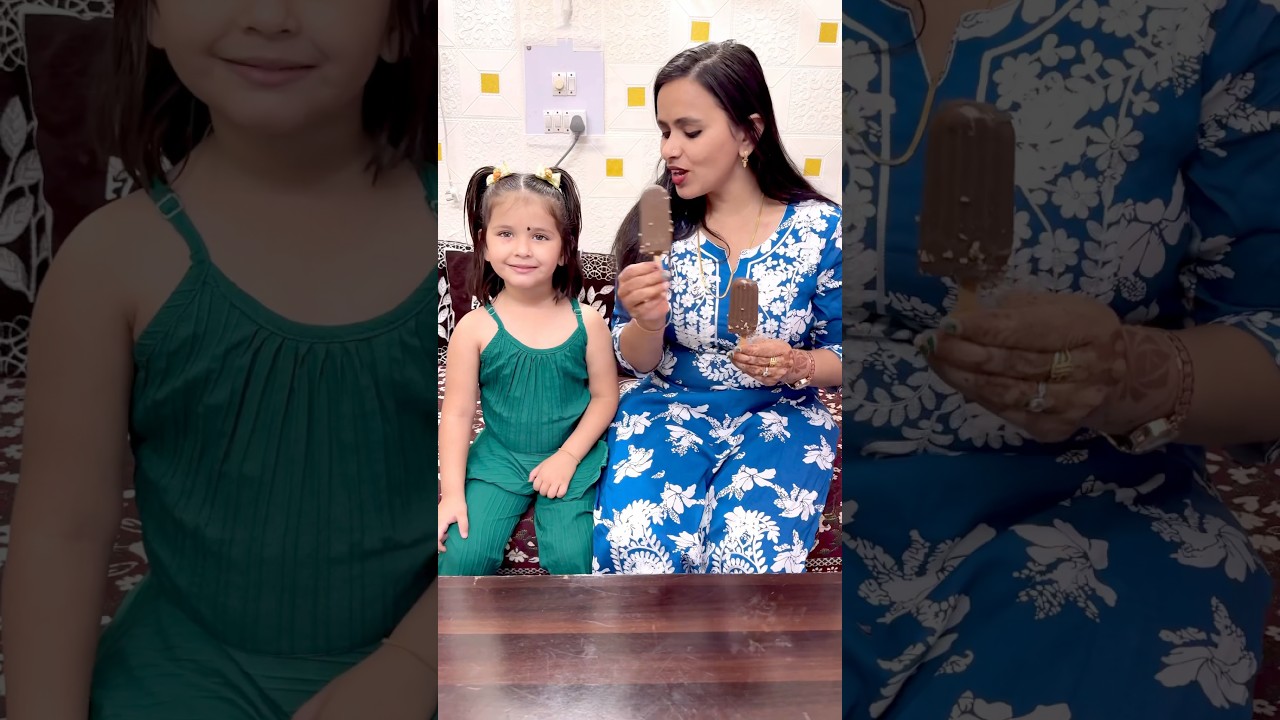 Akshita or mumma ye kese icecream kha rahe the😱😱😂