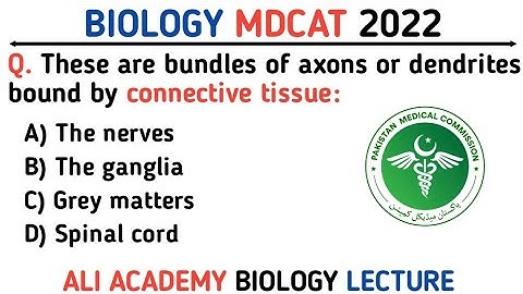 24 Practice MCQs For MDCAT | Coordination And Control