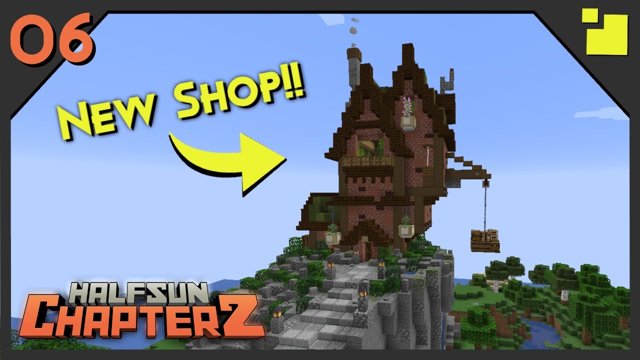 Halfsun SMP (Ep06) - Building A New Shop!! (Minecraft 1.16.2 2020)