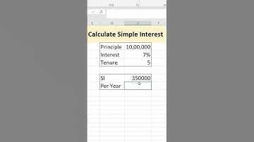 SI (Simple Interest) In Excel | #shorts #exceltricks #learnexcelintelugu #wepptutorials