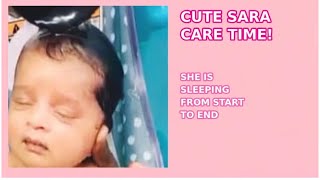 Cute Sara Ammamma Care Time 😍 Sleeping Like Angel | Newborn Baby Cute Moments
