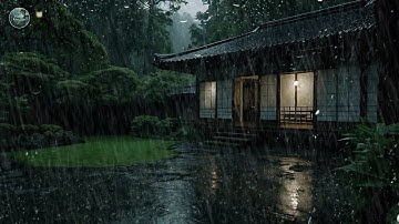 Sleep Instantly in Under 5 Minutes with Heavy Rainstorm & Big Thunder Sounds on Farm-House in Forest